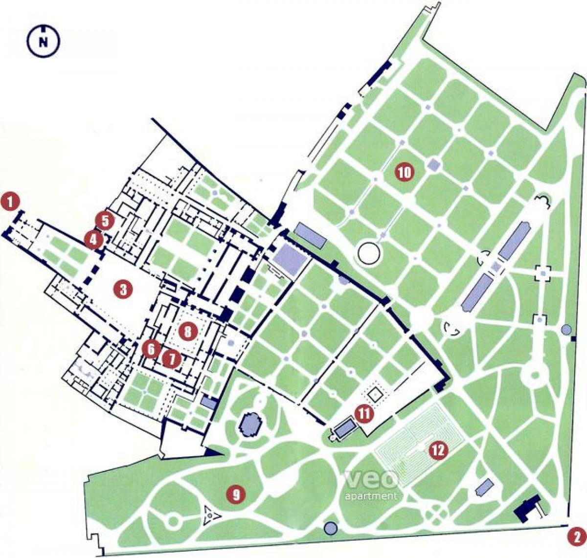 alcazar-Sevilla térkép