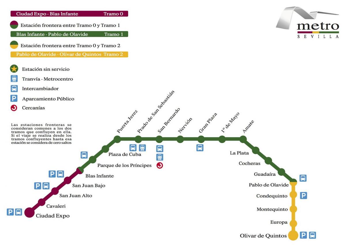 metro Sevilla térkép