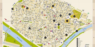 Térkép plaza de armas Sevilla 