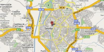 Barrio de santa cruz, Sevilla térkép