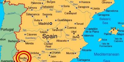 Sevilla, spanyolország térkép
