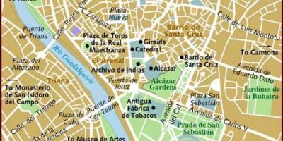 Térkép Sevilla városrészek
