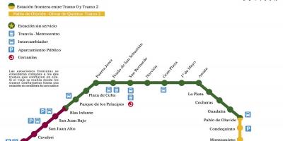 Metro Sevilla térkép