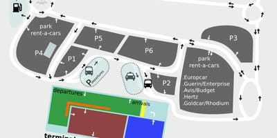 Sevilla repülőtéri térkép